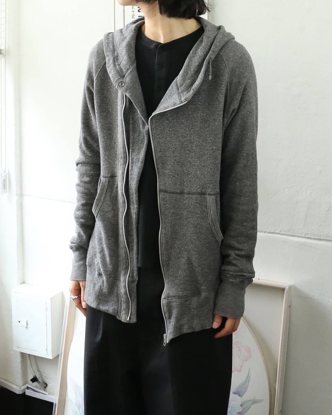 카반 드 주카 비대칭 후드 집업 자켓  상품이미지3