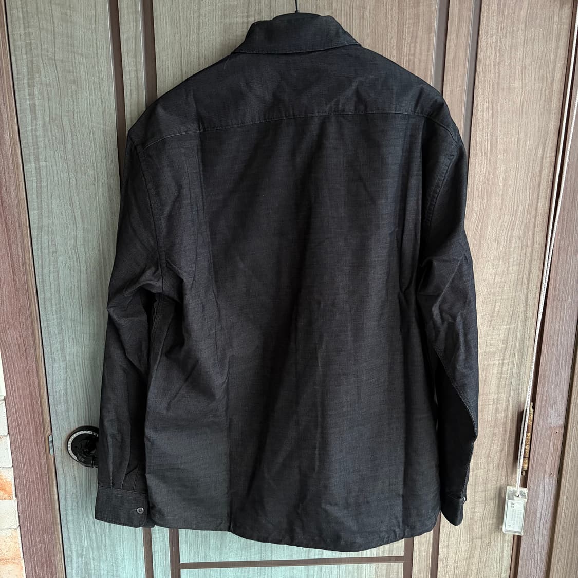 새상품(M) 언어펙티드 드로우스트링 셔츠 차콜 상품이미지3