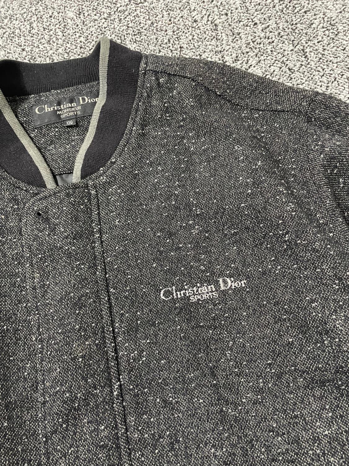 빈티지9. 크리스찬 디올 DIOR 몬슈어 스포츠 헤링본 블루종 자켓 상품이미지2
