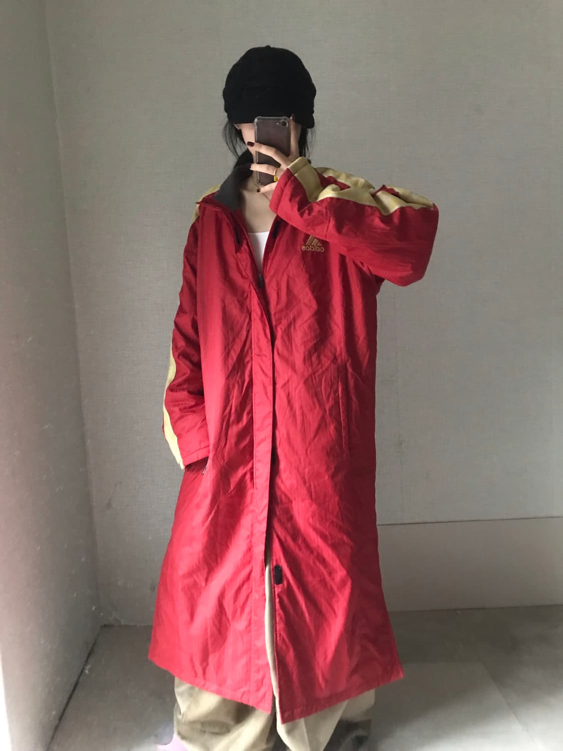 아디다스00s 레드 롱패딩 상품이미지3