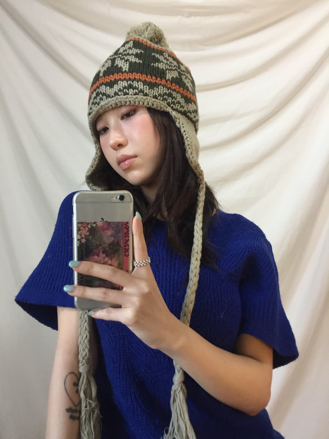 베이지 방울 비니 상품이미지6