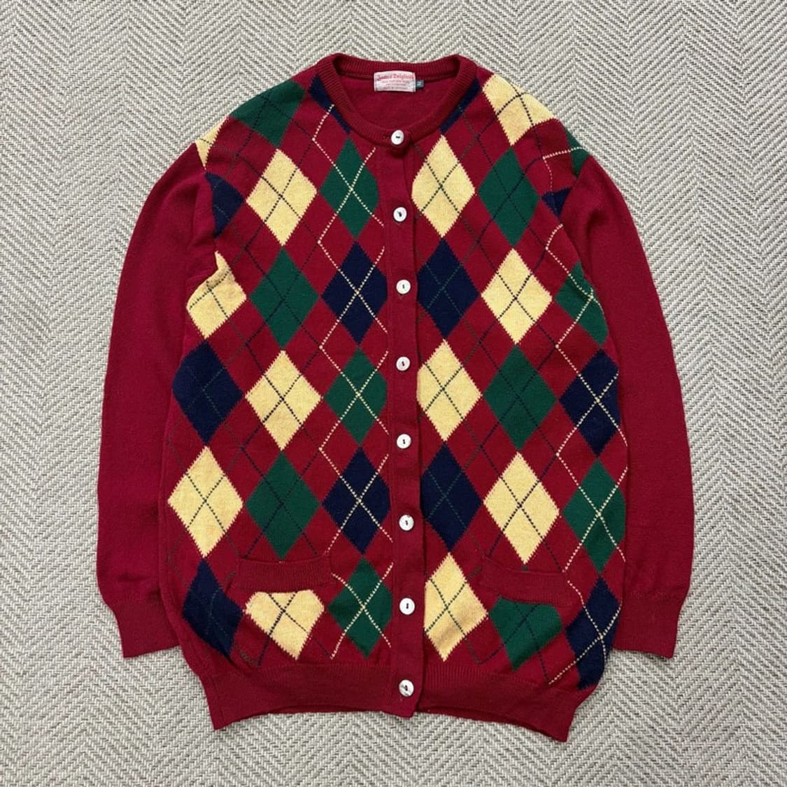 아일랜드 아가일 울 니트 가디건 v2599 상품이미지1