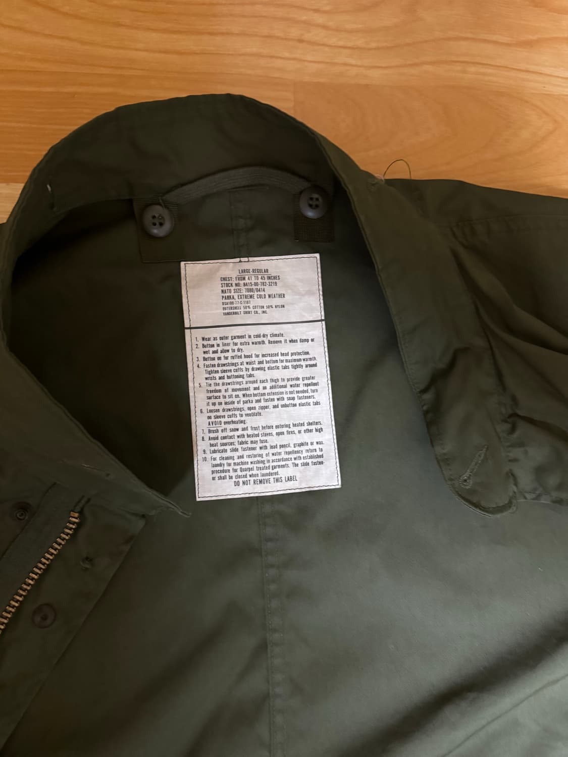 피쉬테일 m65 개파카 L 데드스탁 판매합니다 상품이미지3