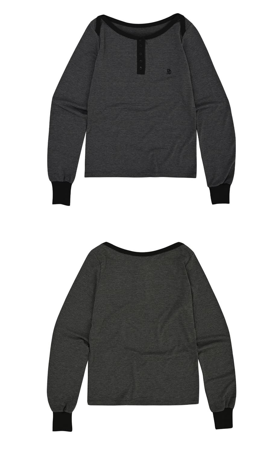 [nocontent] boatneck stripe T_black 상품이미지3