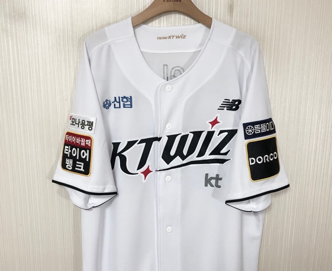 2)KBO 뉴발란스 KT위즈 선수실착 홈유니폼/져지 4XL #54 조이현 상품이미지2