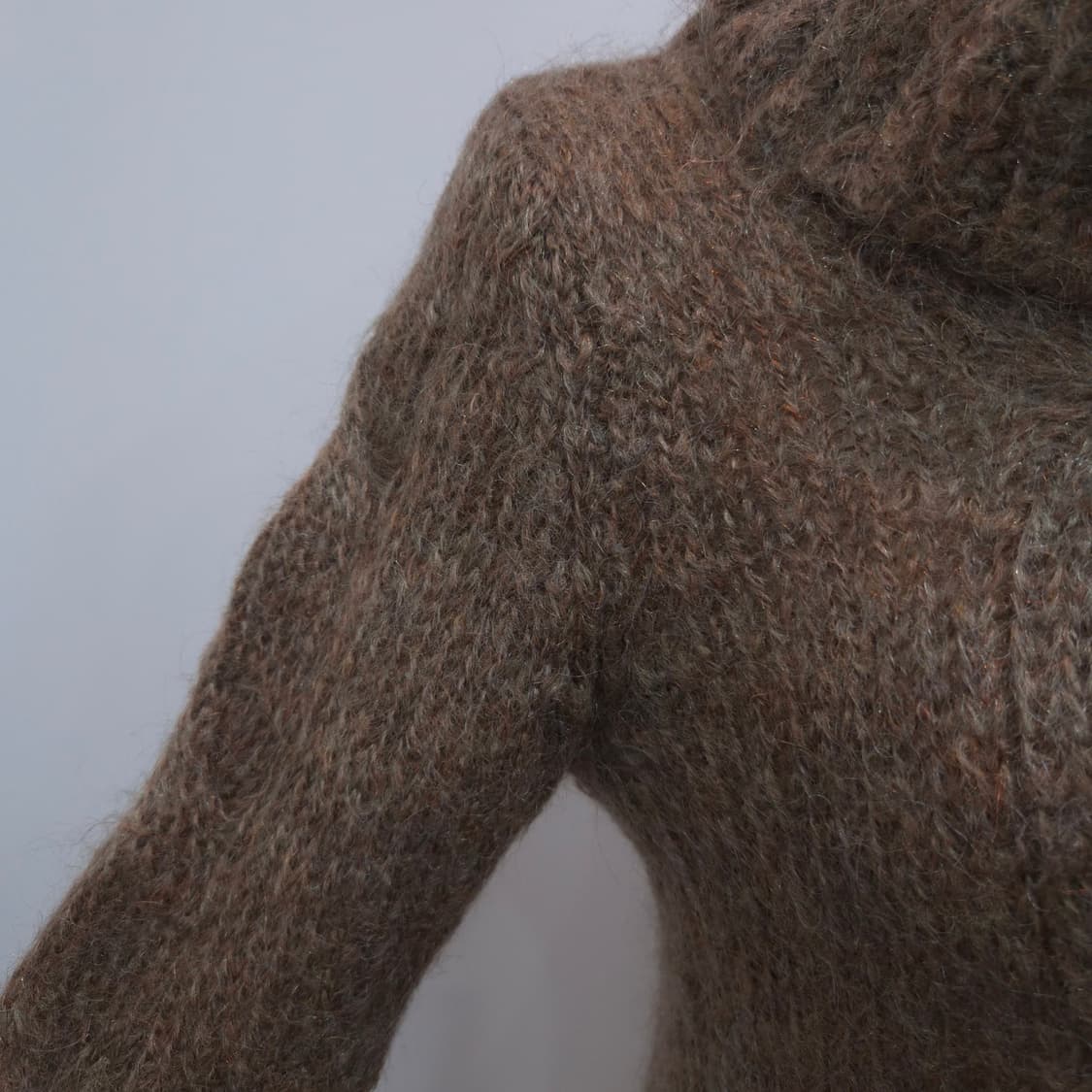 모헤어 터틀넥 브라운 니트 일본빈티지 상품이미지4