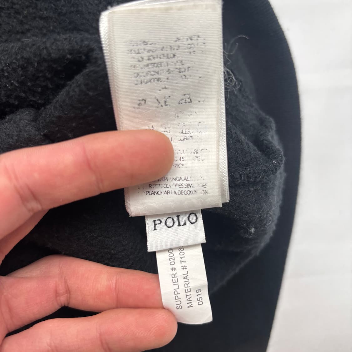 폴로 랄프 로렌 화이트 포니 블랙 후드집업 XL 상품이미지10