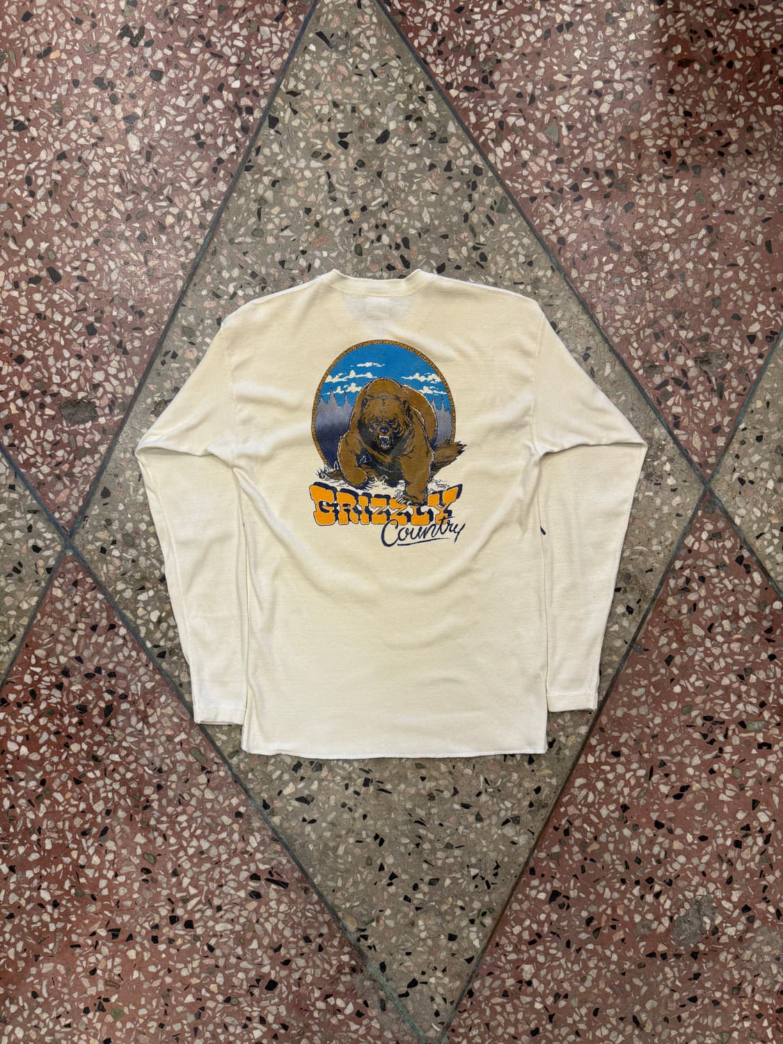 80s 버팔로셔츠 Grizzly 헨리넥 (M) 상품이미지3