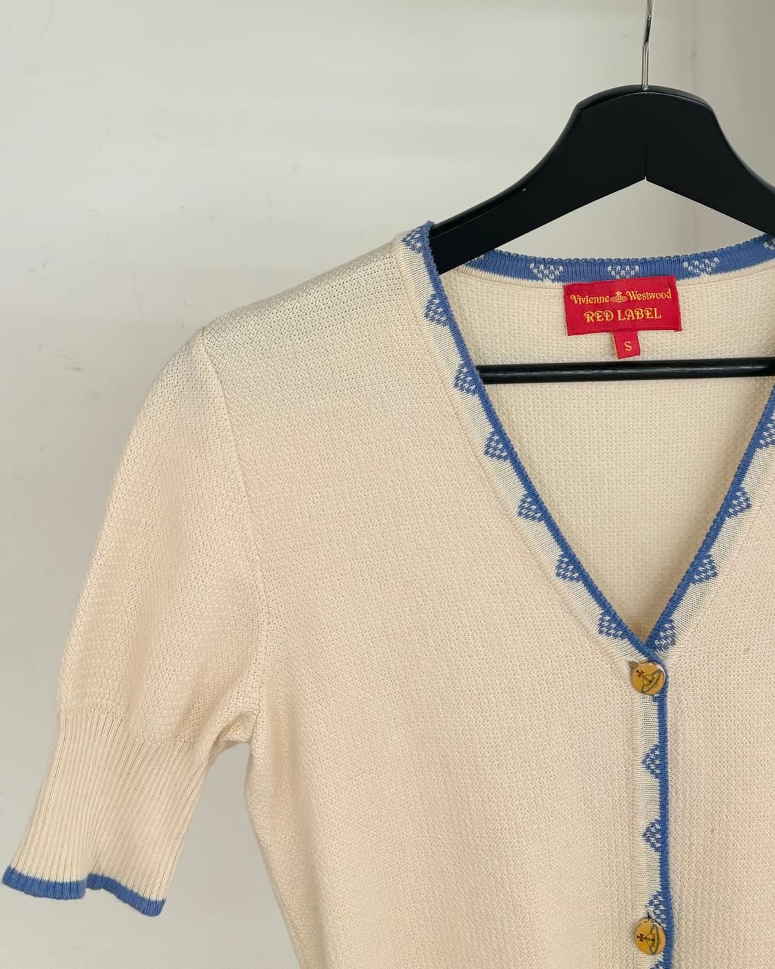 비비안 웨스트우드 레드라벨 아이보리 하프 가디건  상품이미지3