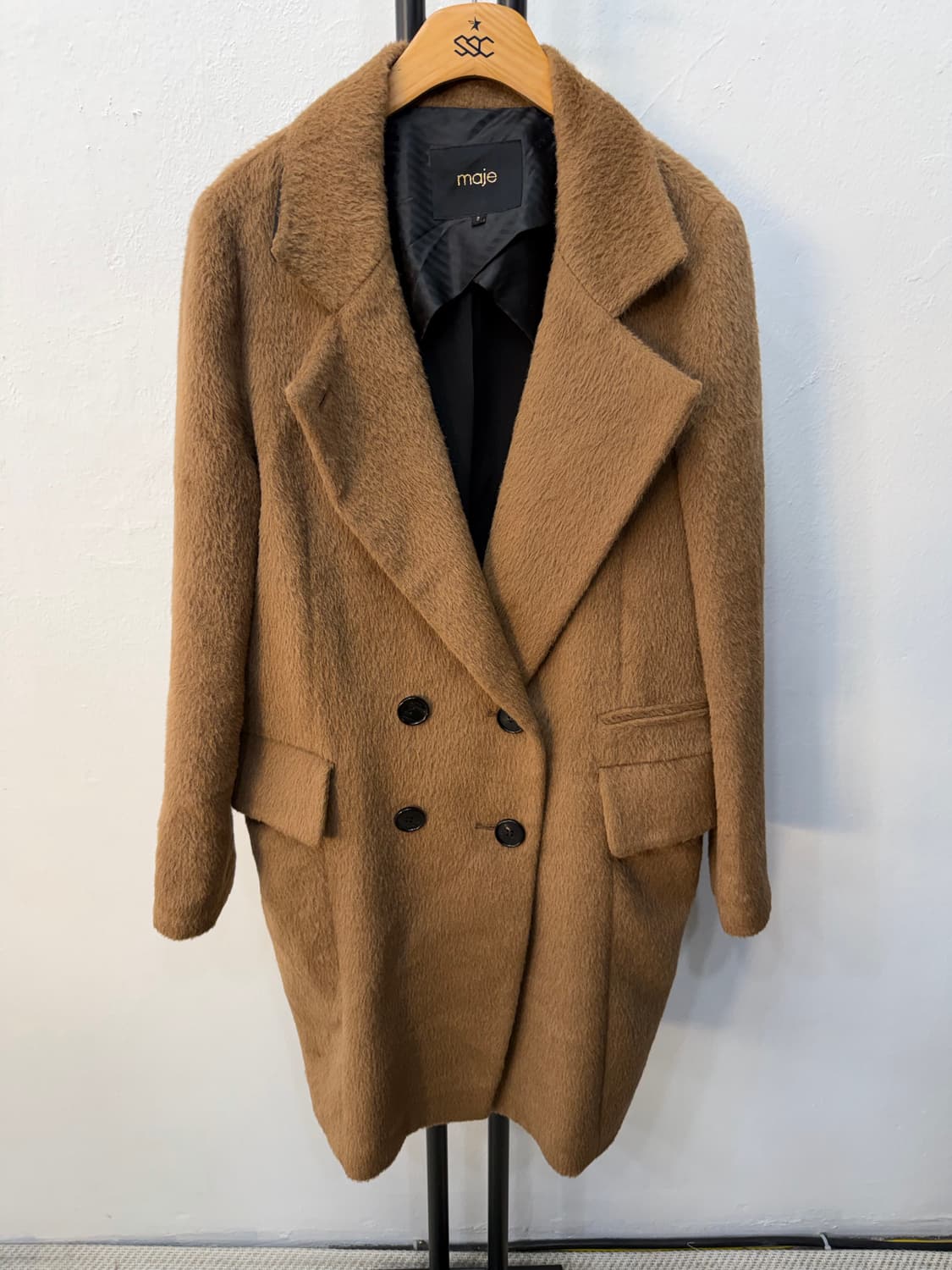 정품) maje 마쥬 알파카 더블 버튼 코트 2 상품이미지1