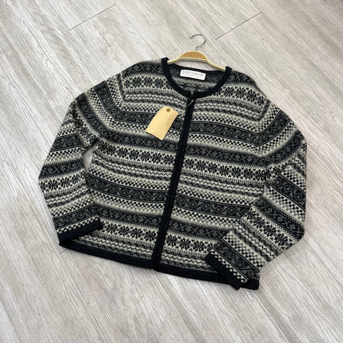 빈티지 북유럽 니트 집업 가디건 노르딕 상품이미지1