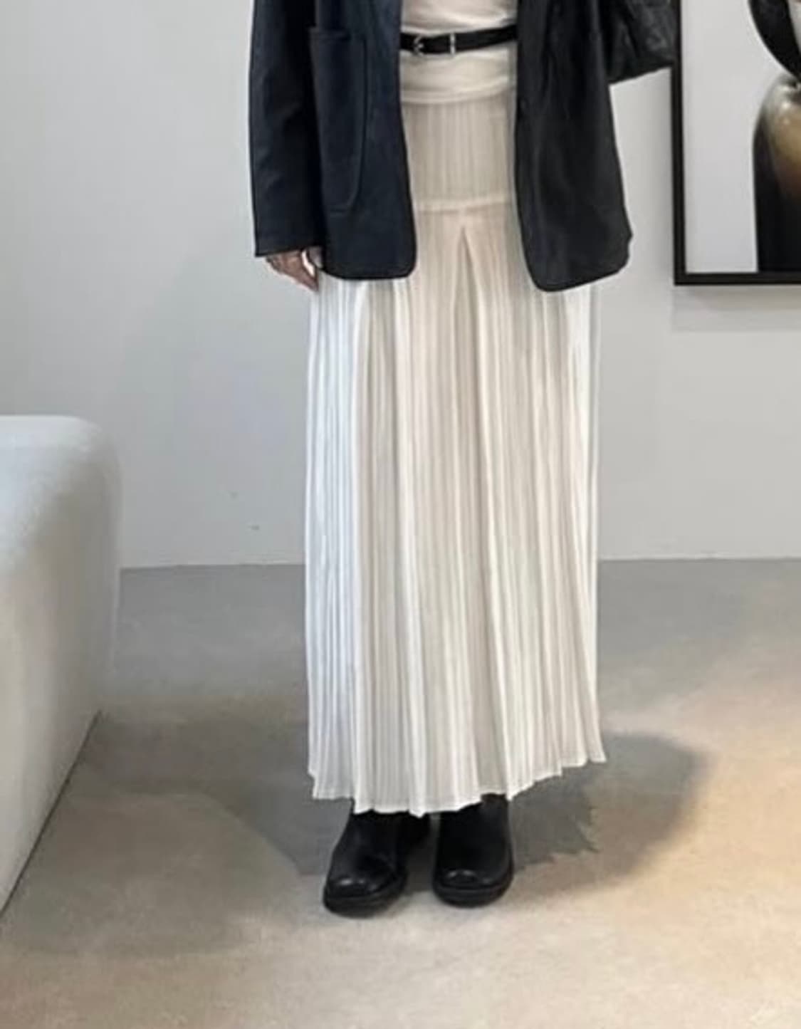 공디드디자인 GD199 denim pleated skirt 상품이미지3