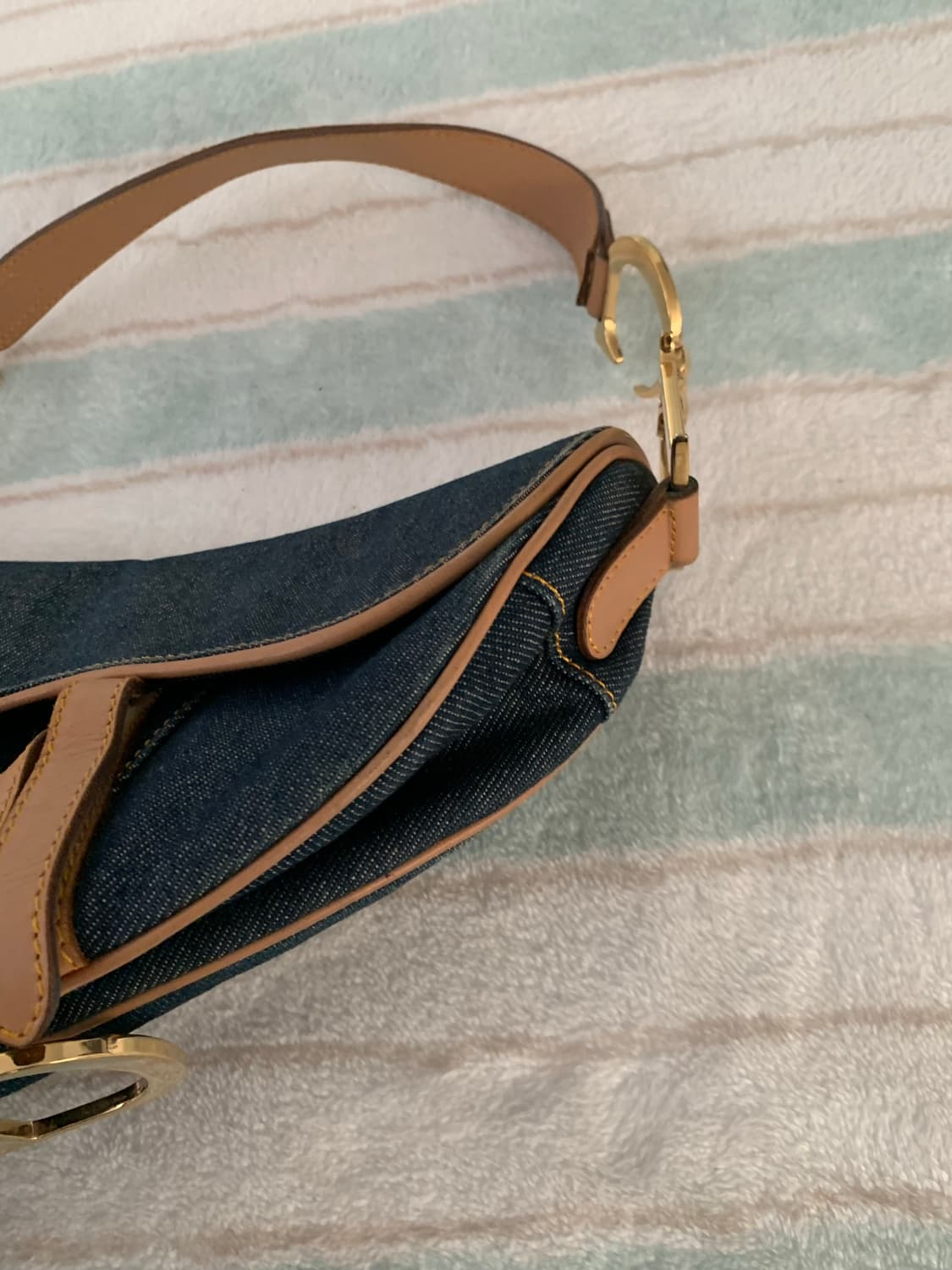 디올 데님 새들백 희귀피스 정품 가방 상품이미지6