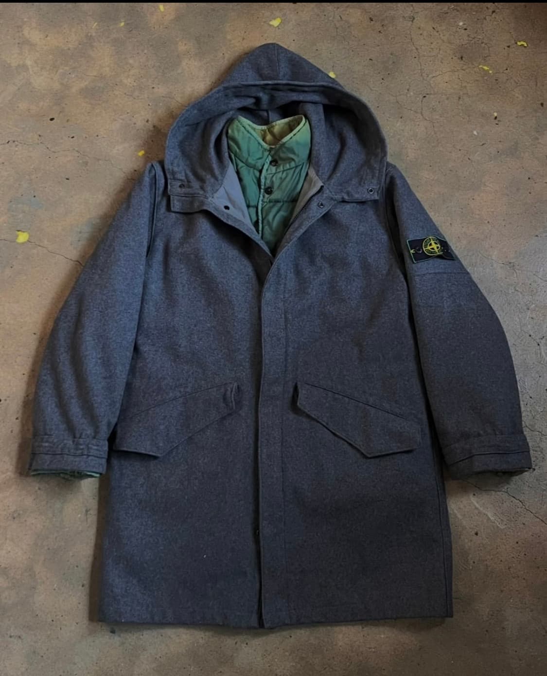 스톤아일랜드 아카이브 s 사이즈 코트 그린엣지 와펜 상품이미지1