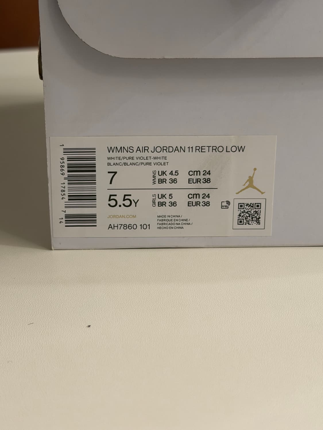 (W) 조던 11 레트로 로우 퓨어 바이올렛 상품이미지6