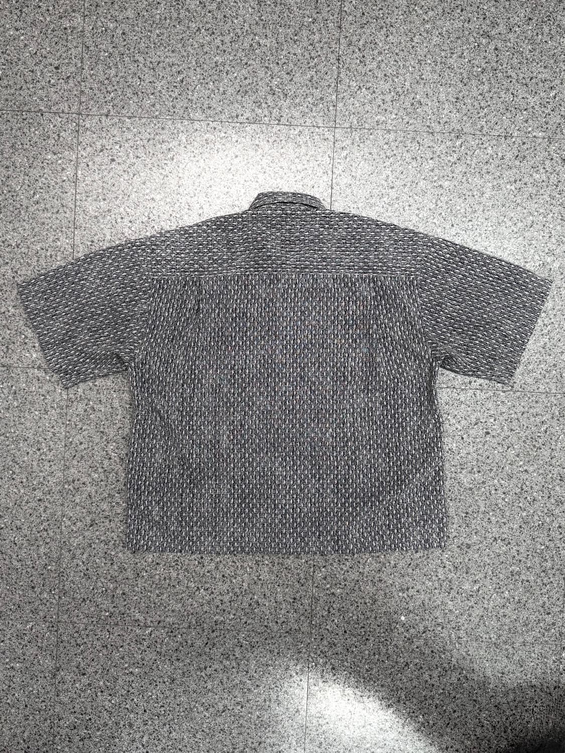 vintage micro pattern boxy crop shirt 상품이미지3