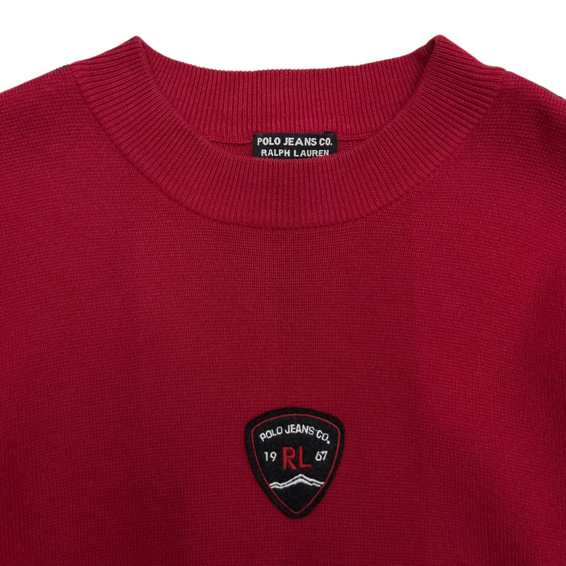 폴로 랄프로렌 패치로고 레드 니트 M 상품이미지5