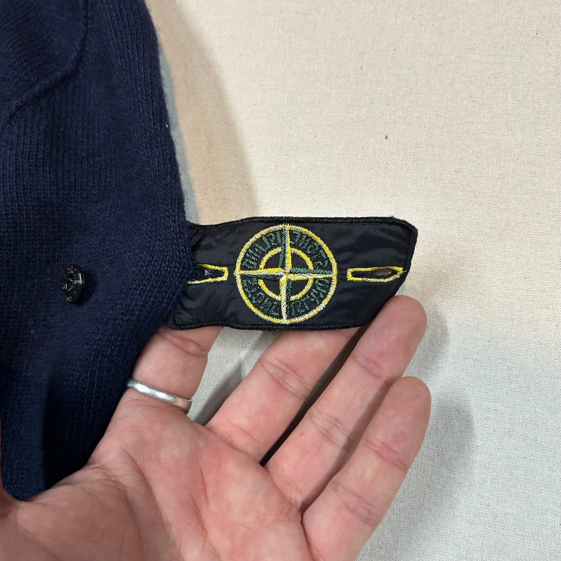 8Y/ 스톤아일랜드 주니어 울 라운드넥 니트 네이비 상품이미지5