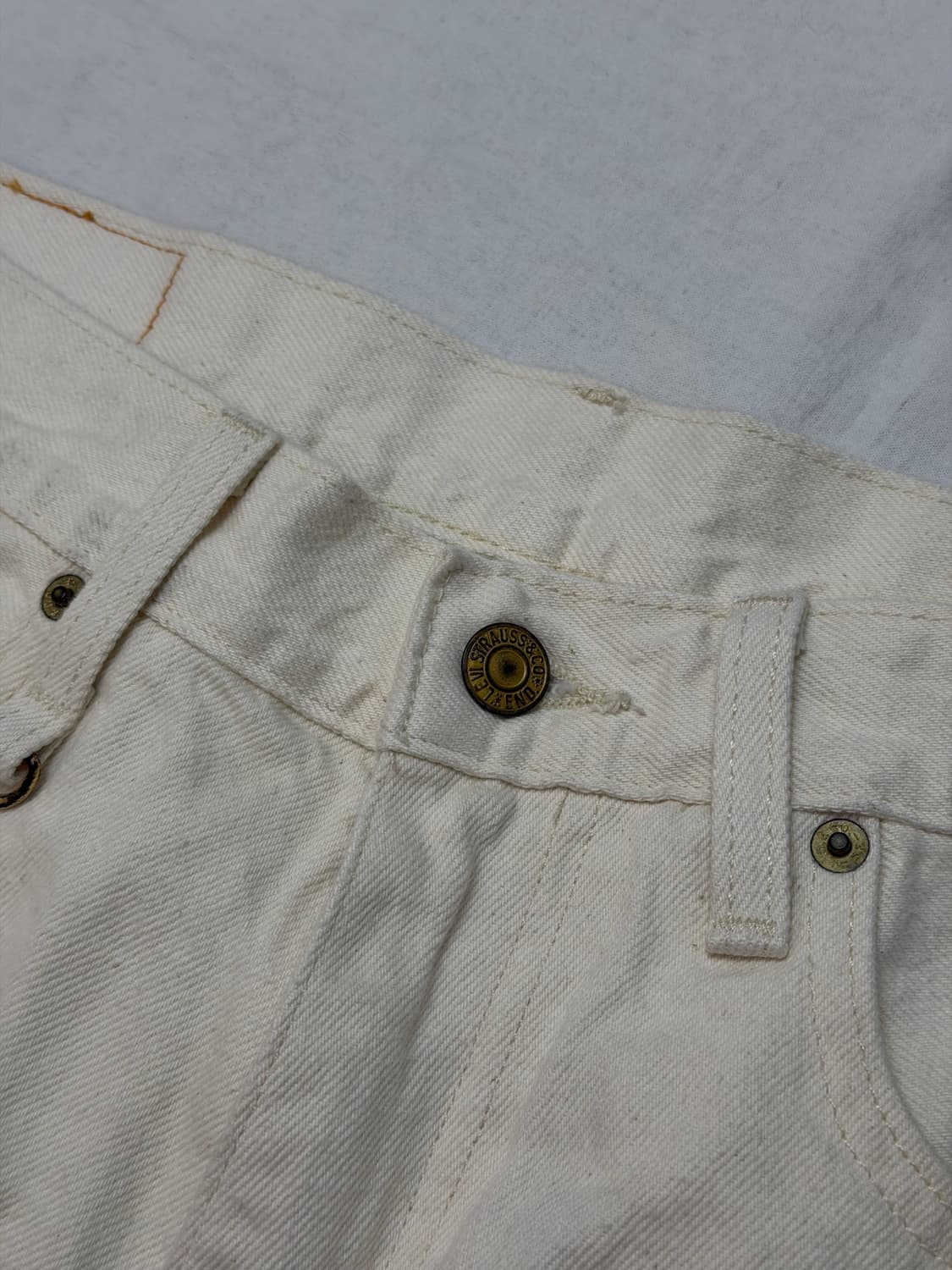 [34X32] 리바이스 568 아이보리 크림진 와이드핏 상품이미지4