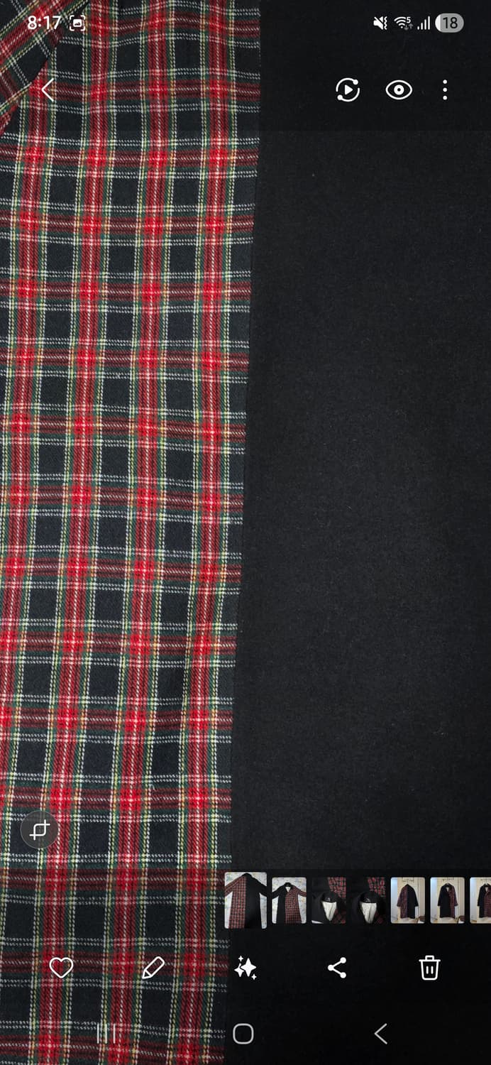 GRAFFITI 체크 롱 코트 M 상품이미지8