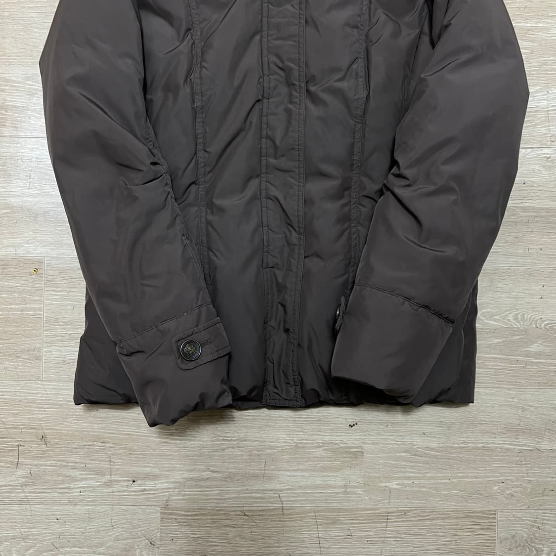 헤지스 여성 덕다운 퍼안감 하이넥 패딩 점퍼 [브라운] S/90 상품이미지3