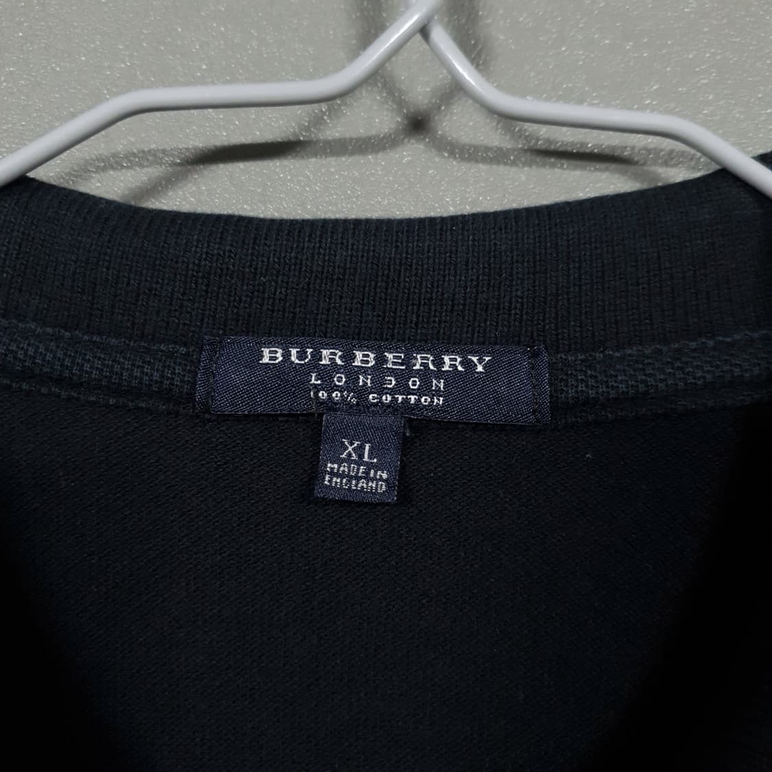 버버리 크레스트 기사 로고 노바체크 반팔 카라티 폴로 피케 셔츠 블랙 상품이미지6