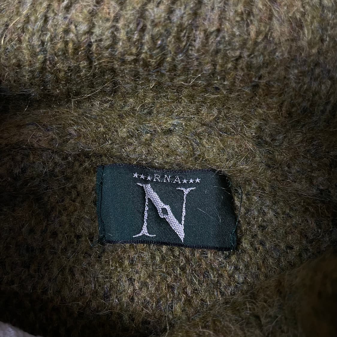 JPN 하이넥 올리브 니트 레이어드 세트 L 상품이미지4