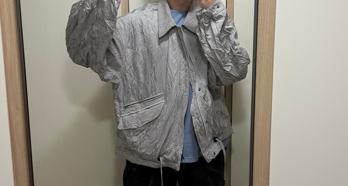 언어펙티드 오버사이즈드 크링클 자켓 상품이미지1