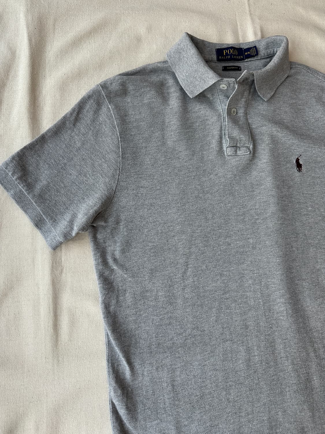 폴로 랄프로렌 반팔 카라티 그레이 커스텀핏 M 상품이미지6