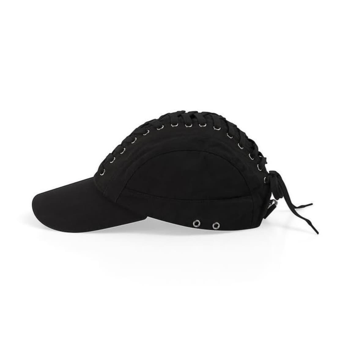 yquici 이퀴시 아일렛 레이스 캡 블랙 상품이미지3