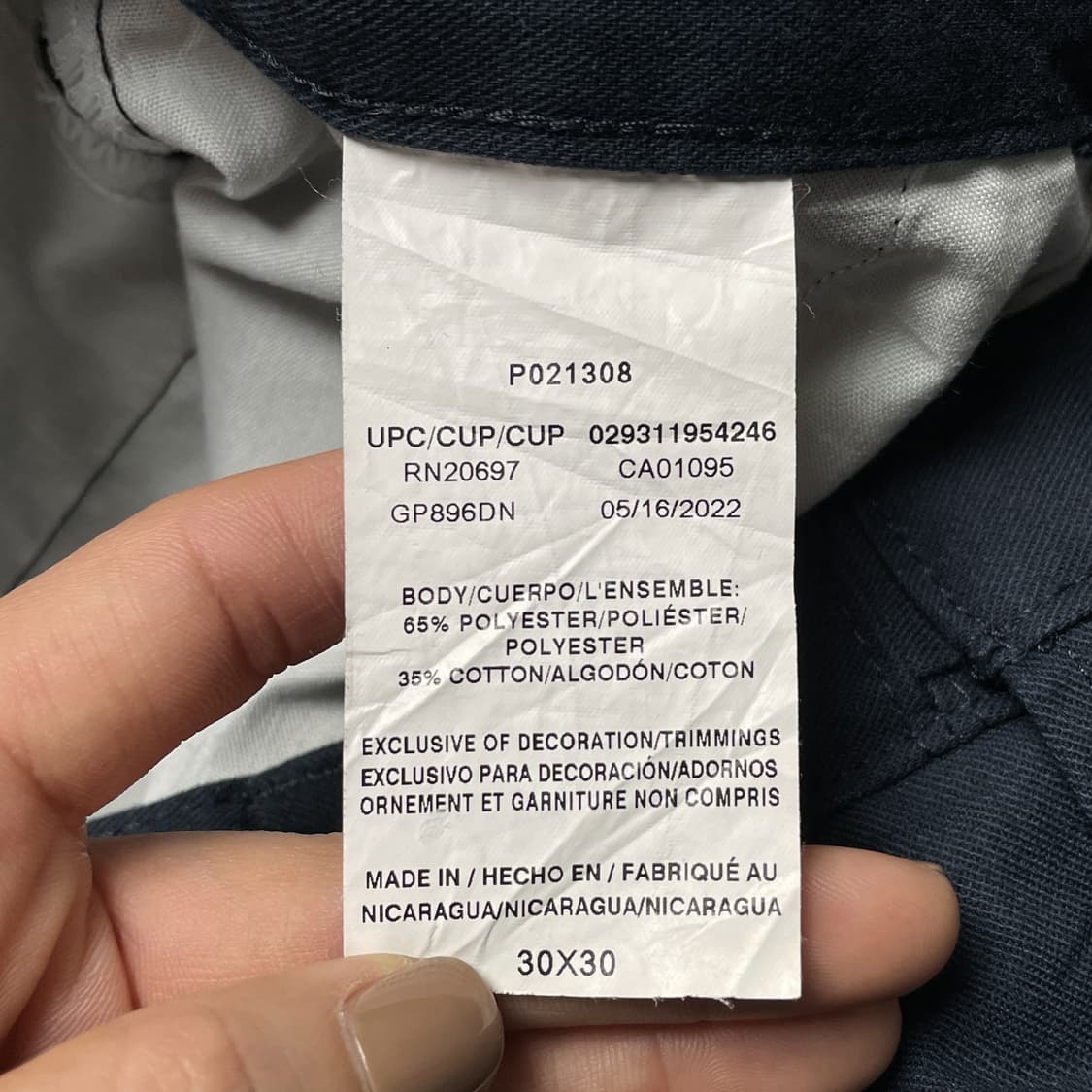 DICKIES 디키즈 빈티지 네이비 코튼 워크 팬츠 A00858 상품이미지8