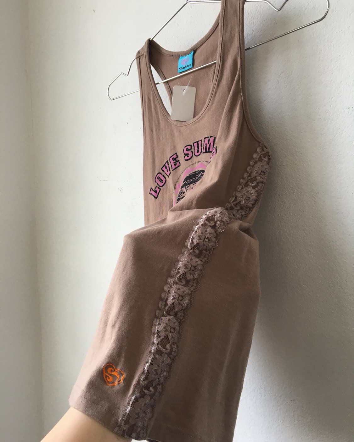 Side lace point printing sleeveless 상품이미지3
