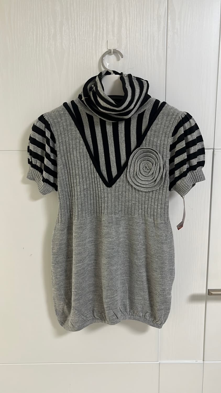 일본브랜드 반소매 꽃니트 44,55 상품이미지4