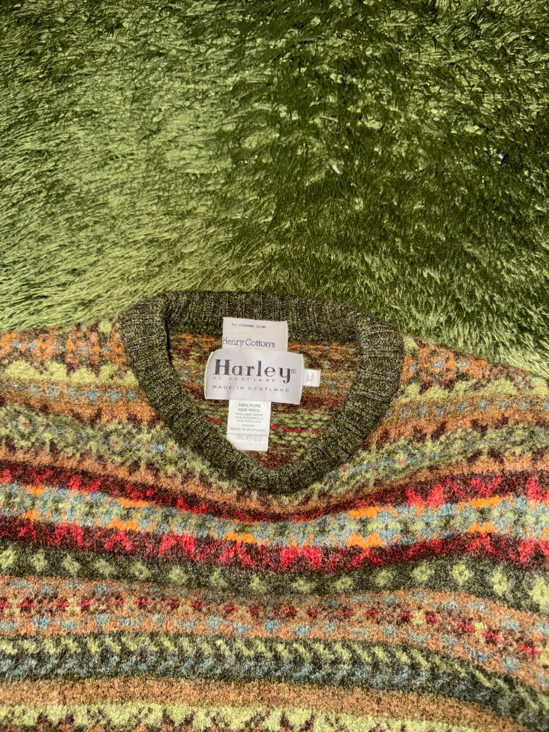 할리 오브 스코틀랜드 헨리 코튼 별주 페어 아일 심리스 니트 상품이미지3