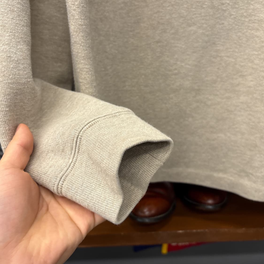 신형라벨 폴로 랄프로렌 파인립 코튼 하프집업 니트 스웨터 베이지 N985 상품이미지5