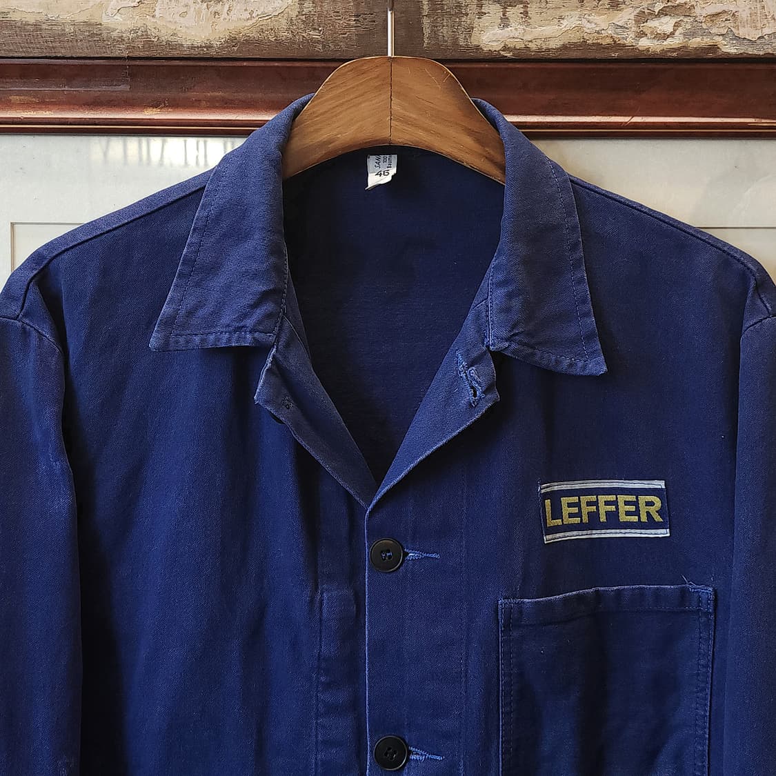 70s 프렌치 워크자켓 프렌치자켓 페이딩 블루 46 상품이미지4