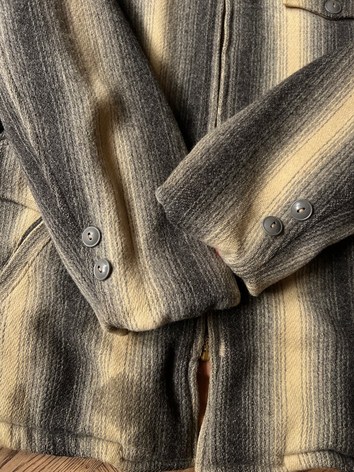 [42]50's 울리치 USA 빈티지 매키노 울 스트라이프 크루저 자켓 상품이미지6