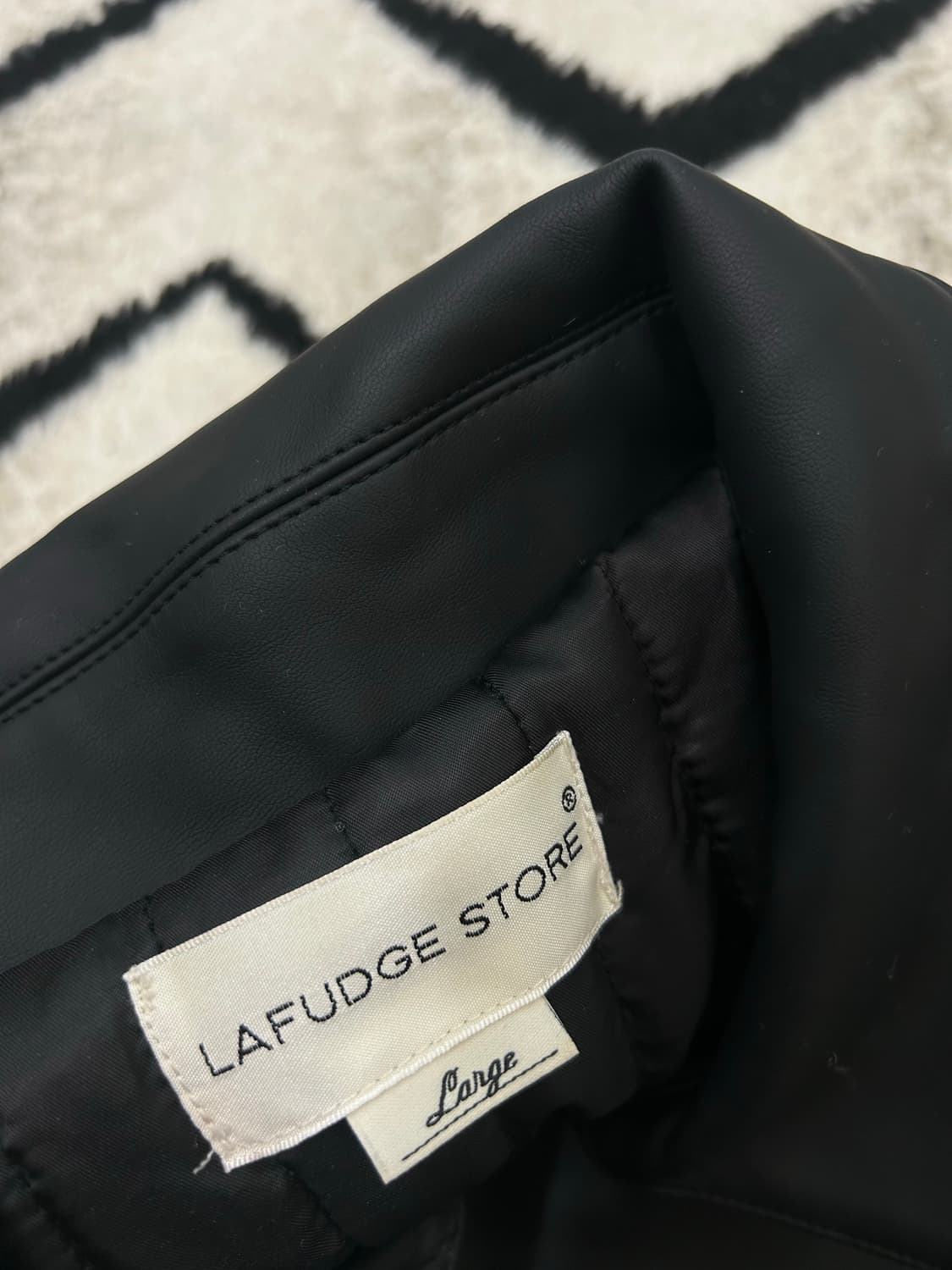 [L]라퍼지스토어 2way 버핑레더 자켓/블랙 상품이미지5