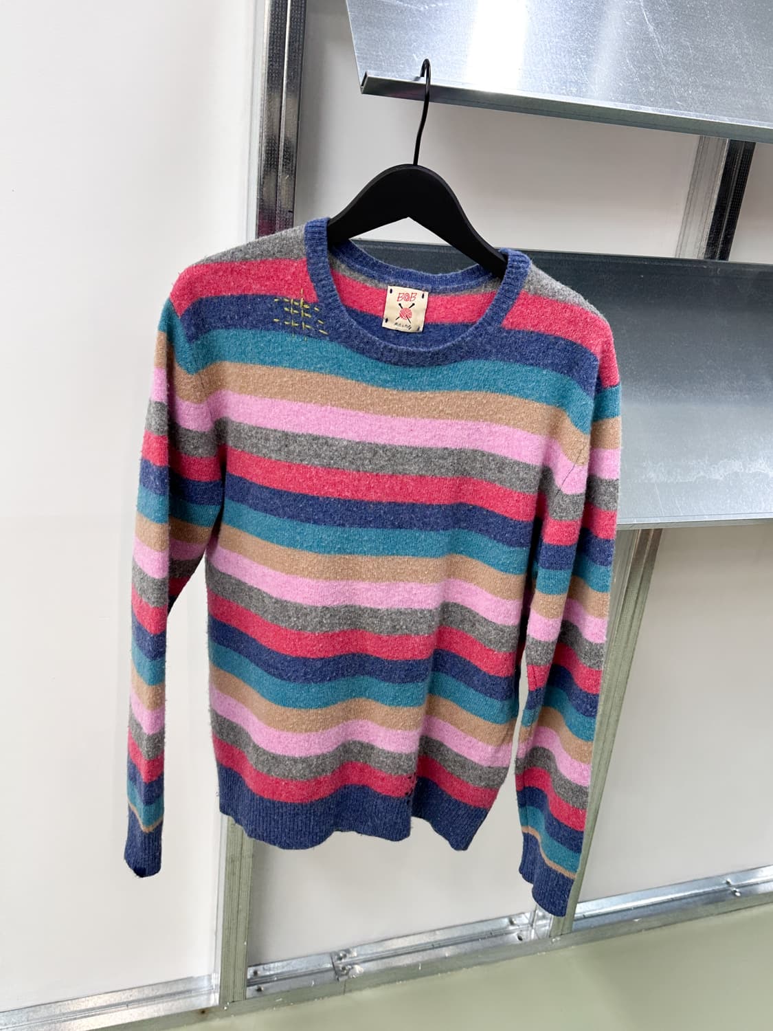 bob rainbow stripes stitch knit 상품이미지1