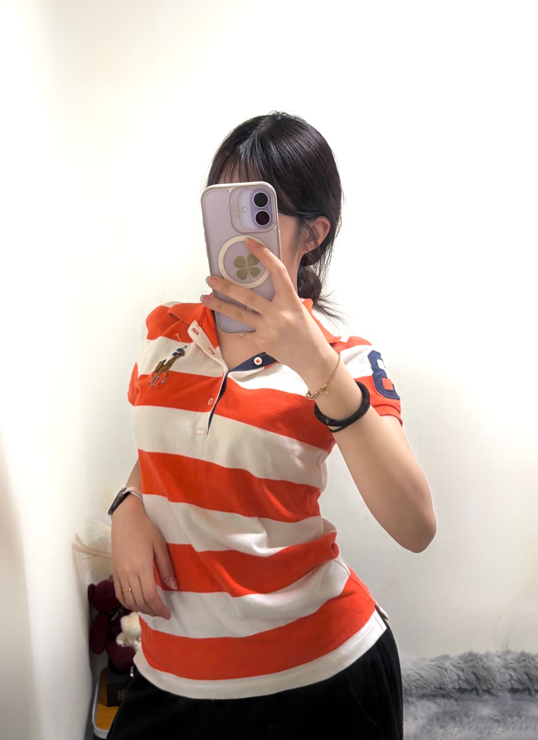 폴로 랄프로렌 y2k 빅포니 여리핏 pk카라티(m) 상품이미지2