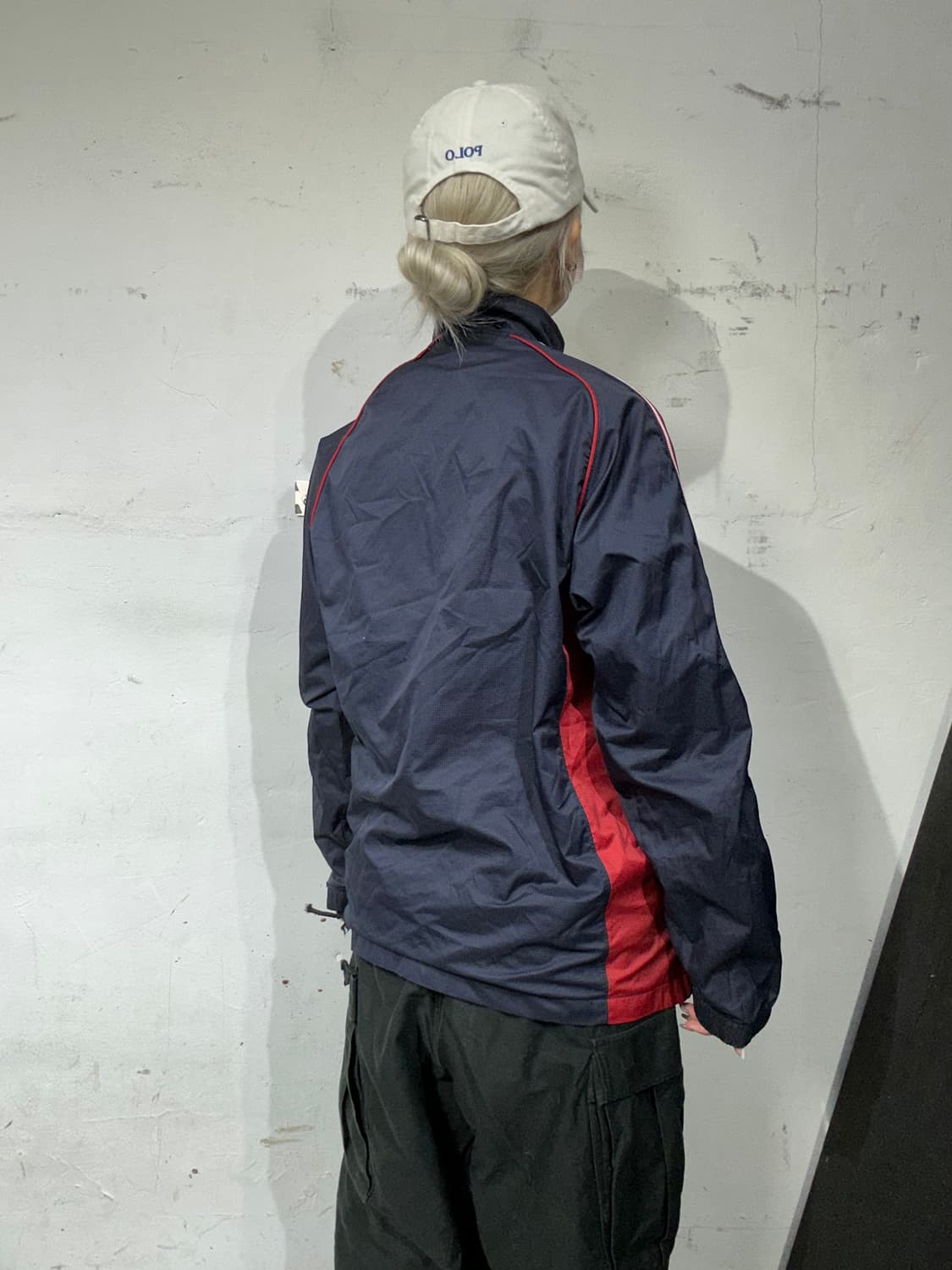 아디다스 네이비 올드스쿨 레드 삼선 오버핏 트랙 자켓 S 상품이미지3