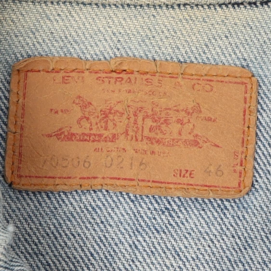 리바이스 70506-0216 USA 메이드 3rd 트러커 데님자켓 상품이미지8