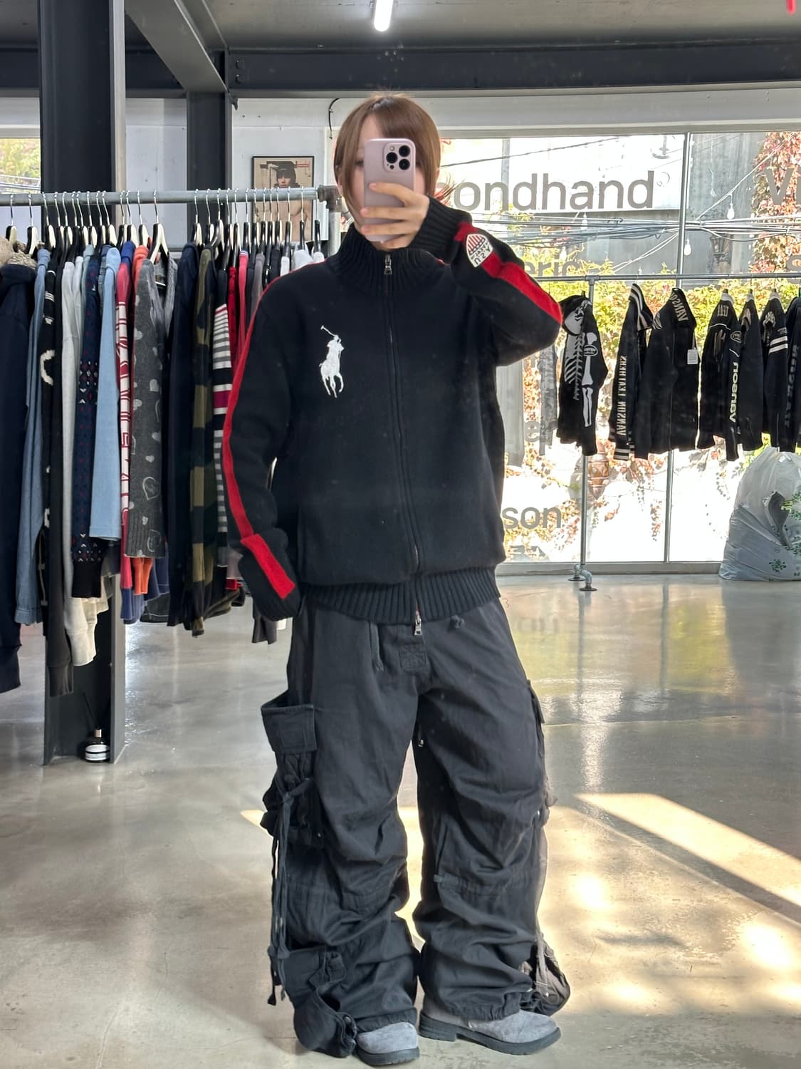 폴로랄프로렌 USA 빅포니 램스울 트랙 투웨이 니트집업 상품이미지3