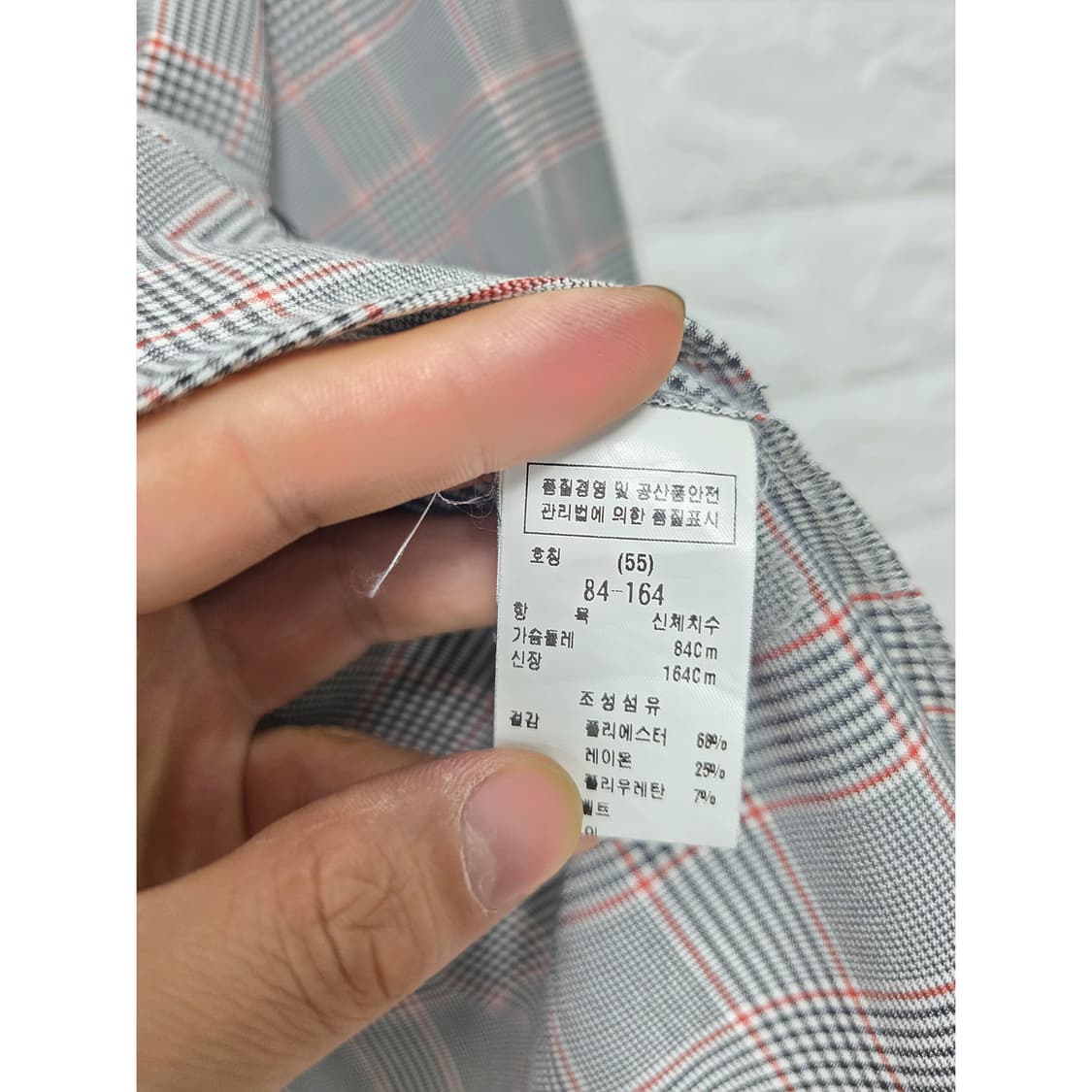 19s 모조에스핀 체크 블라우스 M 상품이미지3