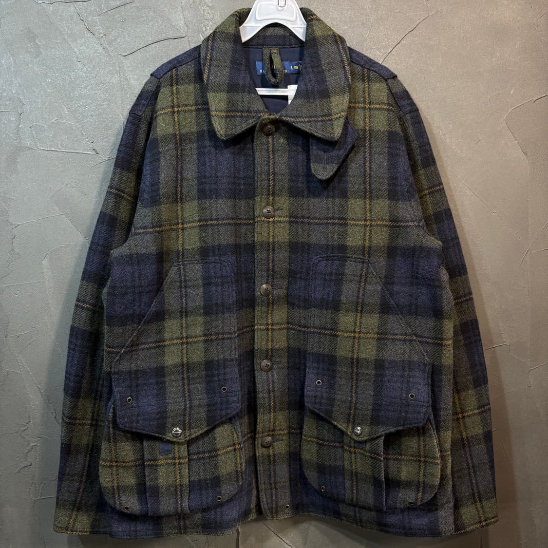 [L] POLO 폴로 랄프로렌 체크 울 자켓 상품이미지1