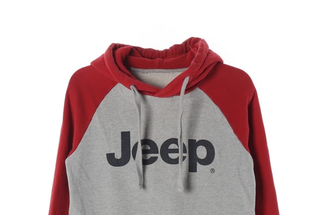 Jeep 빈티지 배색 기모 후드티 S 상품이미지3