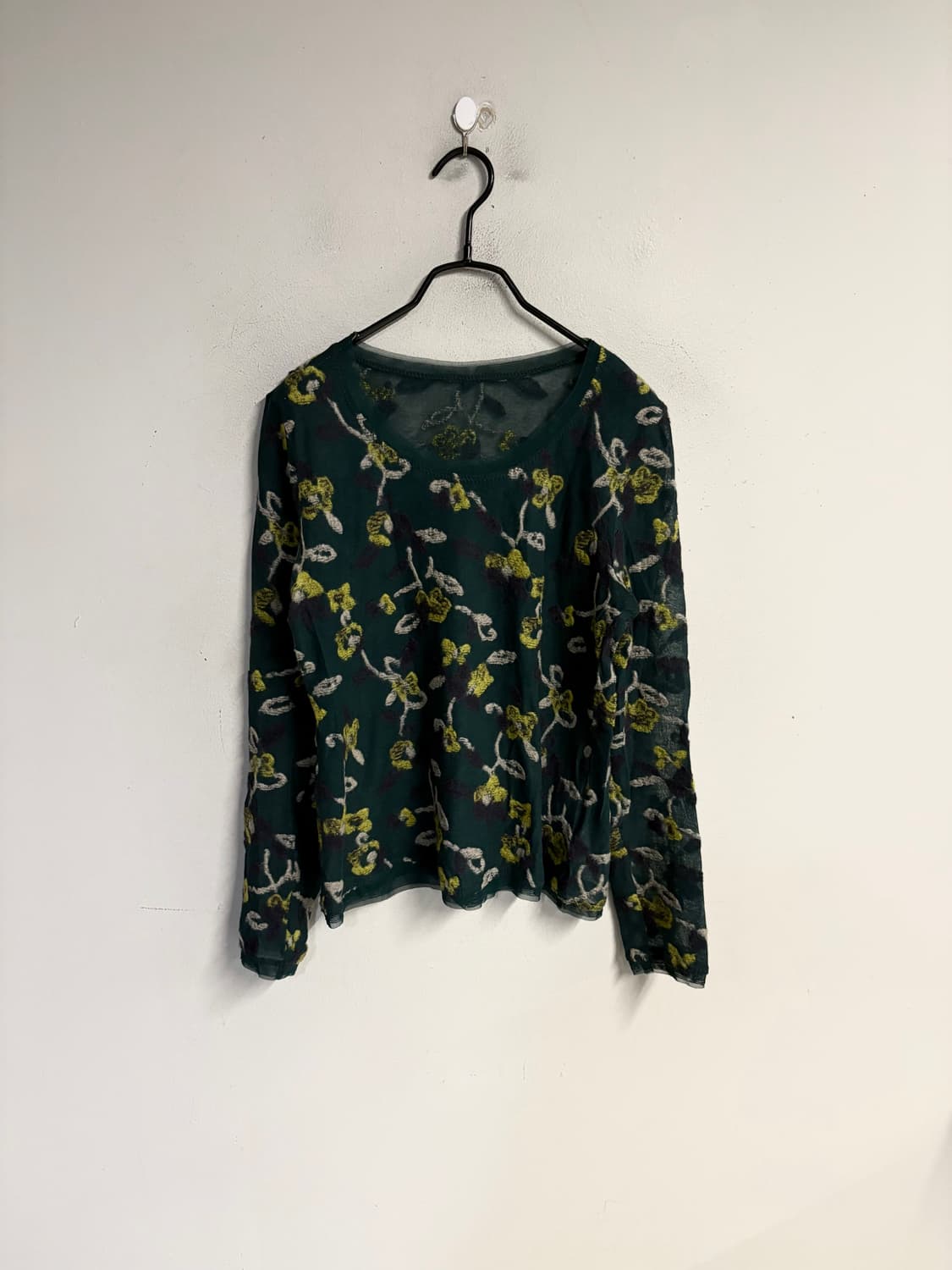 HIROKO KOSHINO floral mesh knit top  상품이미지2