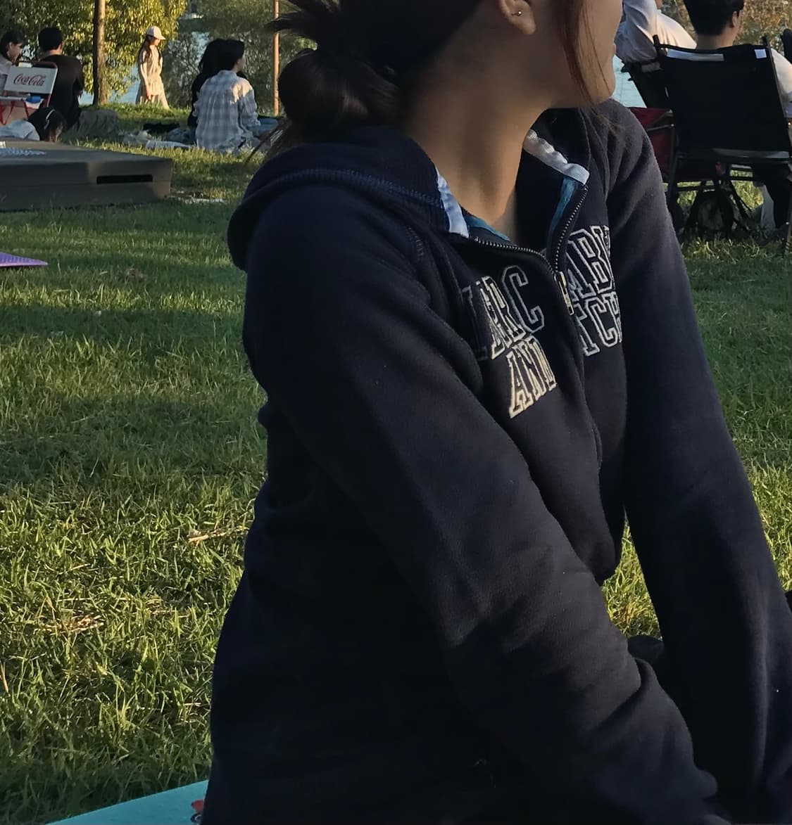 아베크롬비 네이비 후드 반집업 상품이미지1