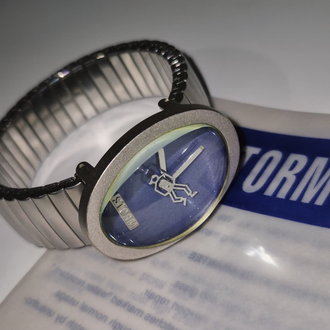 90s 영국 스톰 아쿠아 반구 팔찌 시계 상품이미지7