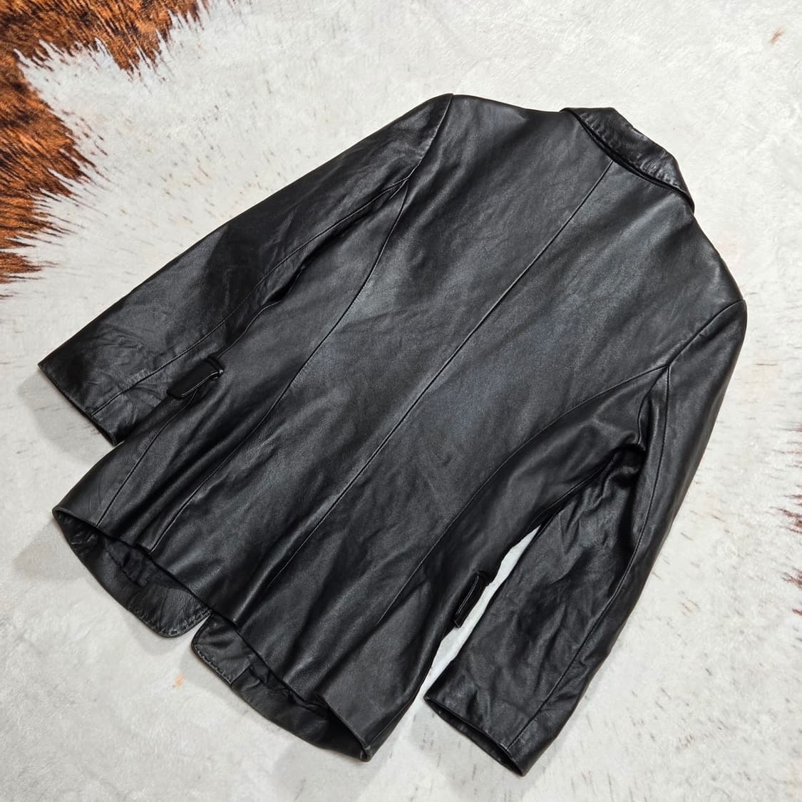 리얼레더 블랙 양가죽 블레이저 상품이미지4